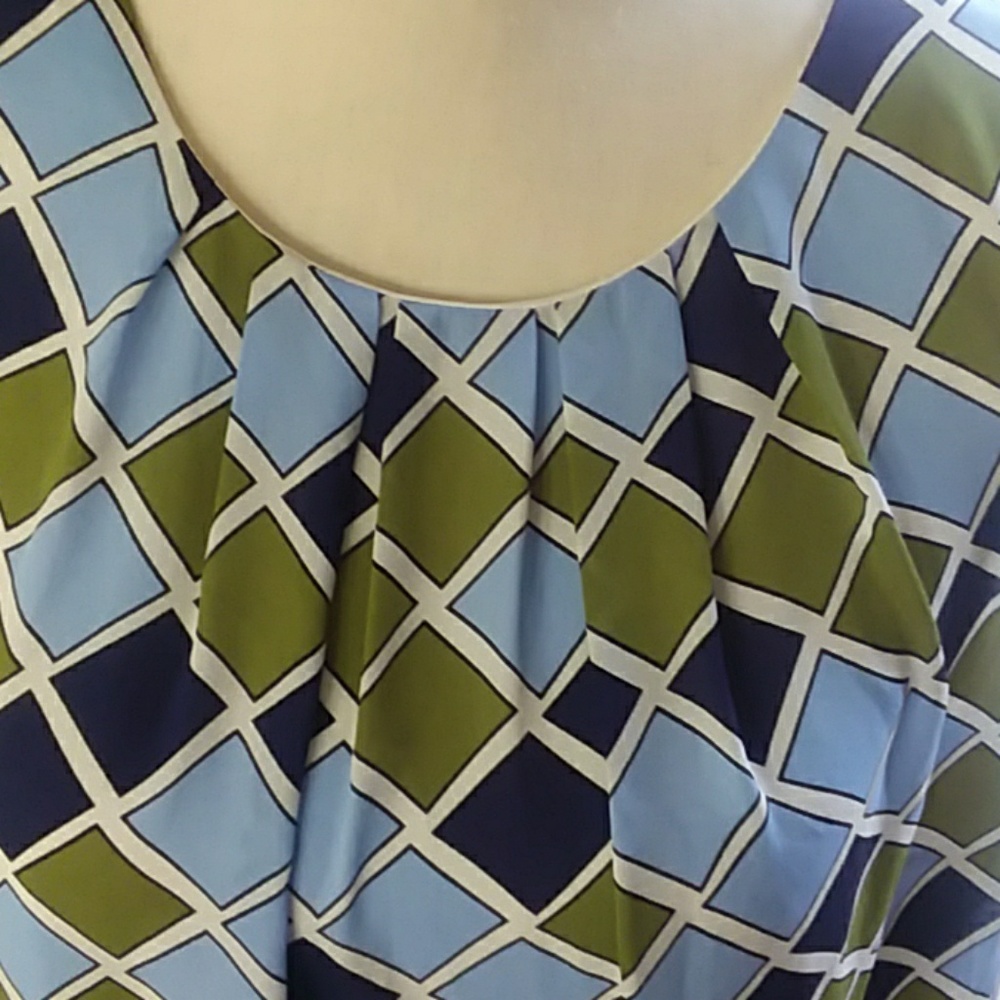 Liz Claiborne geometric print elastic waist top XL - Picture 2 of 8